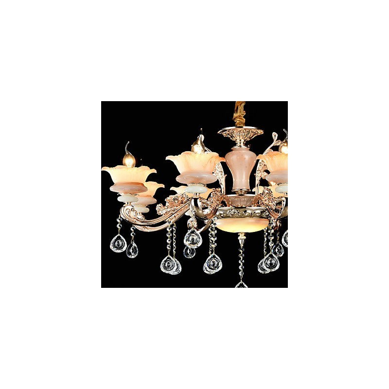 Lámpara colgante de metal estilo mini de cristal, moderna, contemporánea, tradicional, clásica, de aleación de zinc.