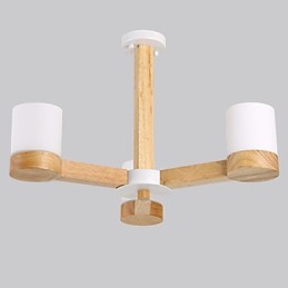 Lámpara de araña de 3 luces, moderna, contemporánea, tradicional, clásica, vintage, estilo campestre, de madera.