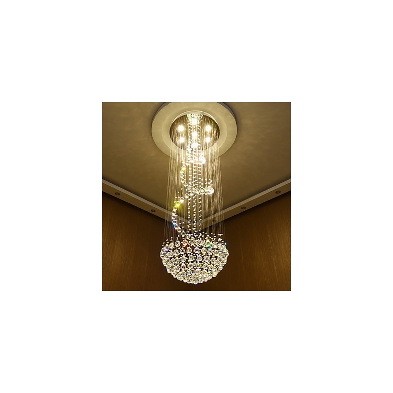 Lámparas de araña de cristal modernas para techo, lámparas colgantes para interiores, accesorios de iluminación decorativos