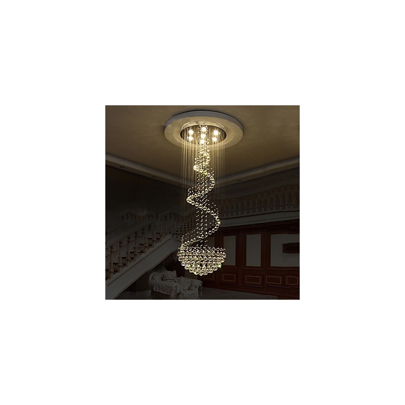 Lámparas de araña de cristal modernas para techo, lámparas colgantes para interiores, accesorios de iluminación decorativos