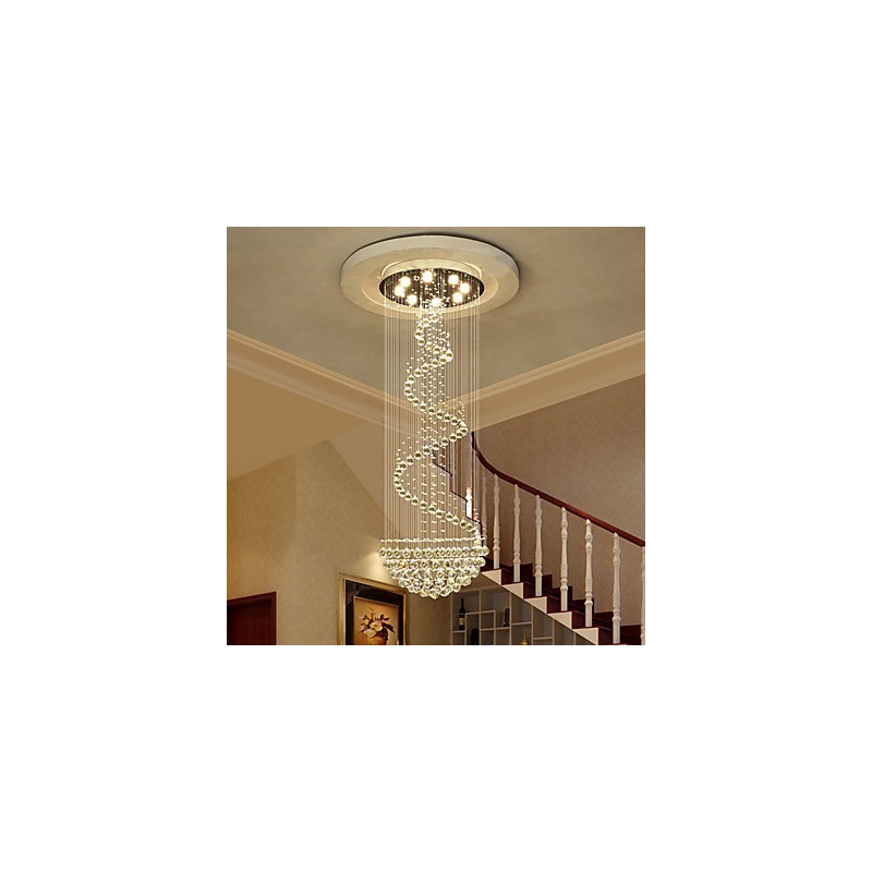 Lámparas de araña de cristal modernas para techo, lámparas colgantes para interiores, accesorios de iluminación decorativos