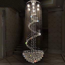 Lámparas de araña de cristal modernas para techo, lámparas colgantes para interiores, accesorios de iluminación decorativos