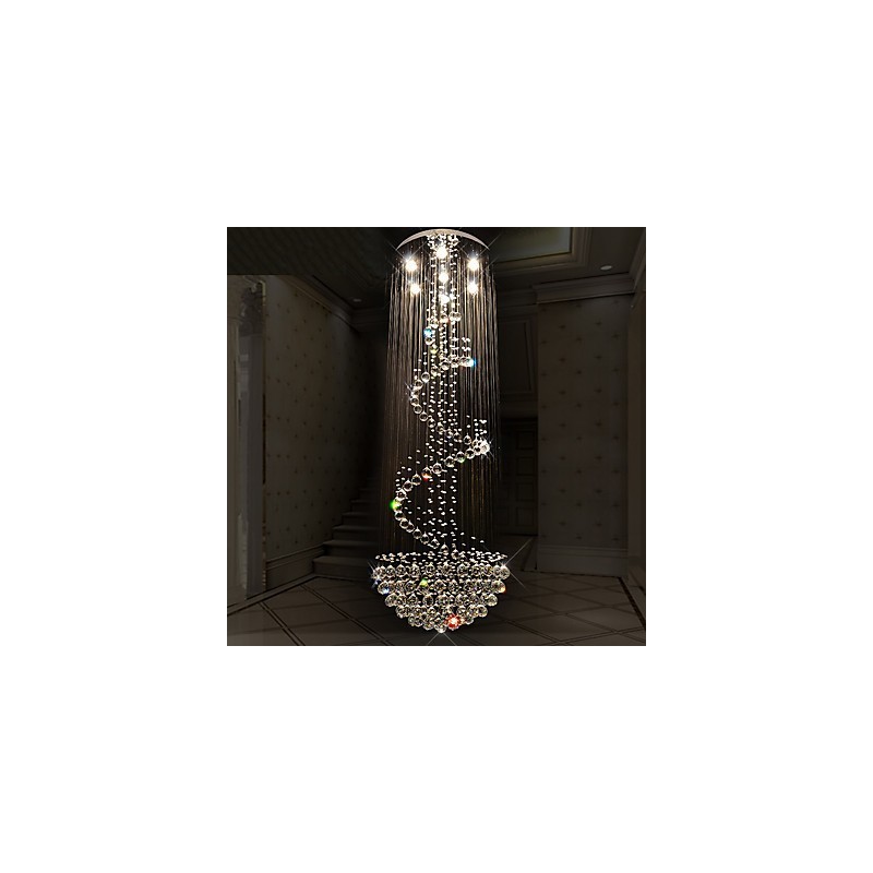 Lámparas de araña de cristal modernas para techo, lámparas colgantes para interiores, accesorios de iluminación decorativos