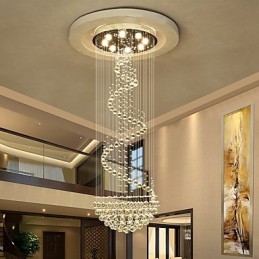 Lámparas de araña de cristal modernas para techo, lámparas colgantes para interiores, accesorios de iluminación decorativos