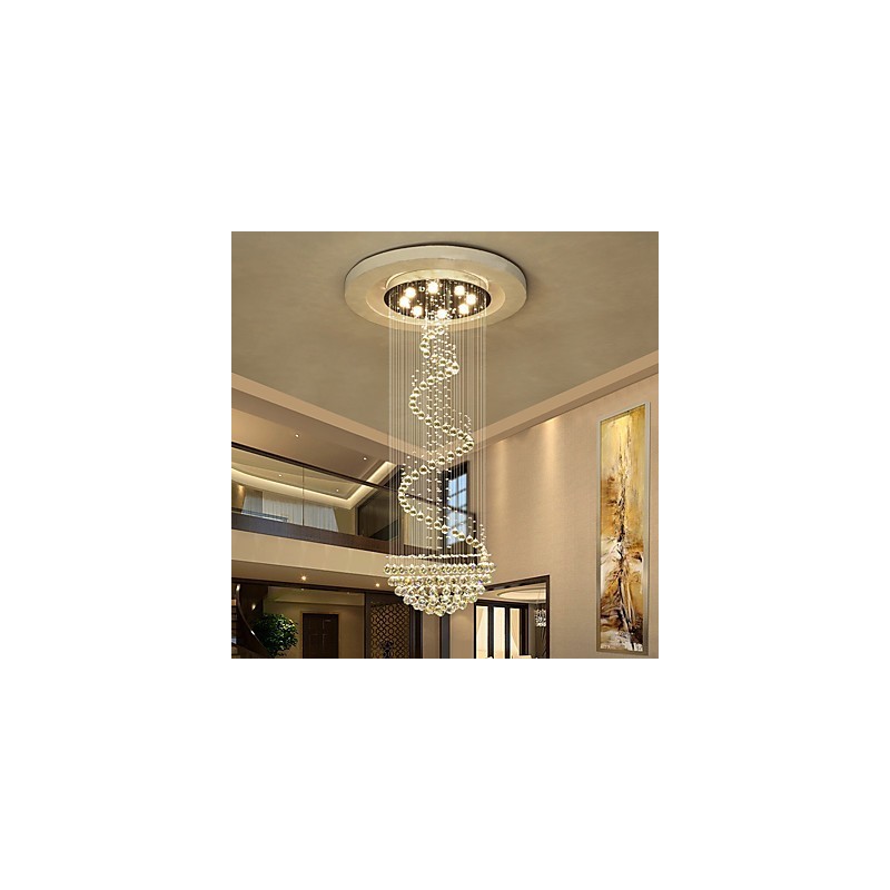 Lámparas de araña de cristal modernas para techo, lámparas colgantes para interiores, accesorios de iluminación decorativos