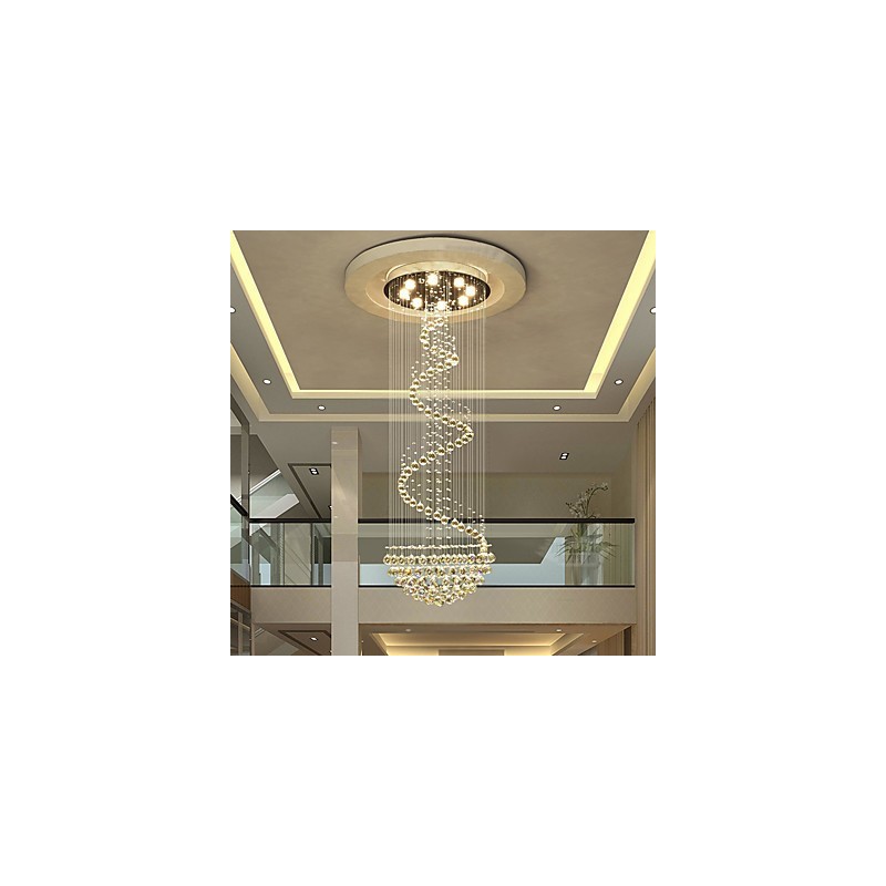 Lámparas de araña de cristal modernas para techo, lámparas colgantes para interiores, accesorios de iluminación decorativos