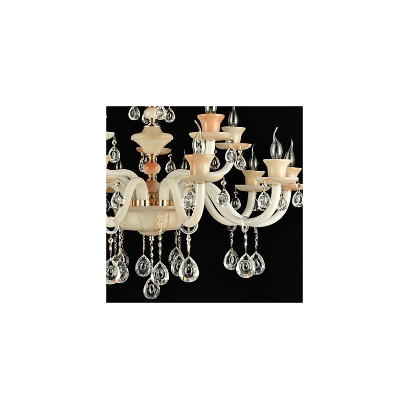 Lámpara de araña de comedor de metal estilo mini de cristal, moderna, contemporánea, tradicional, clásica, galvanizada.