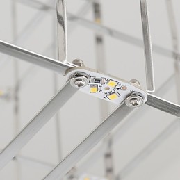 Lámpara de araña moderna de acero inoxidable, iluminación para loft