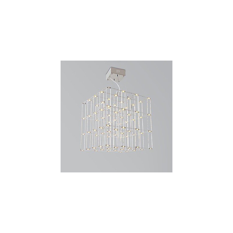 Lámpara de araña moderna de acero inoxidable, iluminación para loft