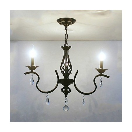 Lámpara de araña de cristal de estilo europeo, pequeña lámpara de araña, lámparas creativas sencillas