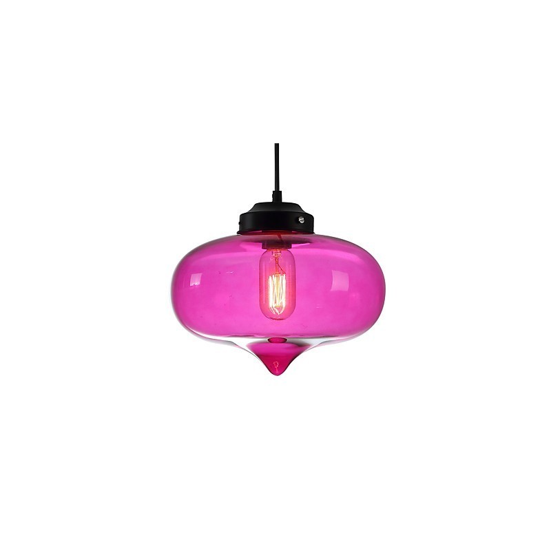 Lámpara colgante con diseño de burbujas, 1 luz, minimalista, de hierro pintado