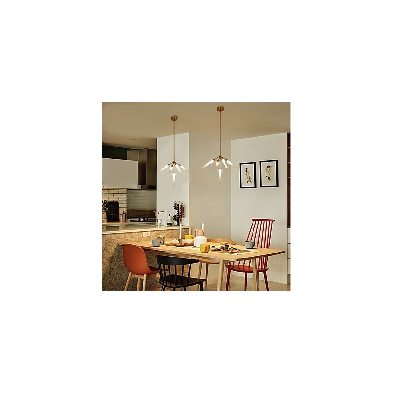 Lámpara de araña moderna contemporánea personalizada de estilo mini de 5 luces