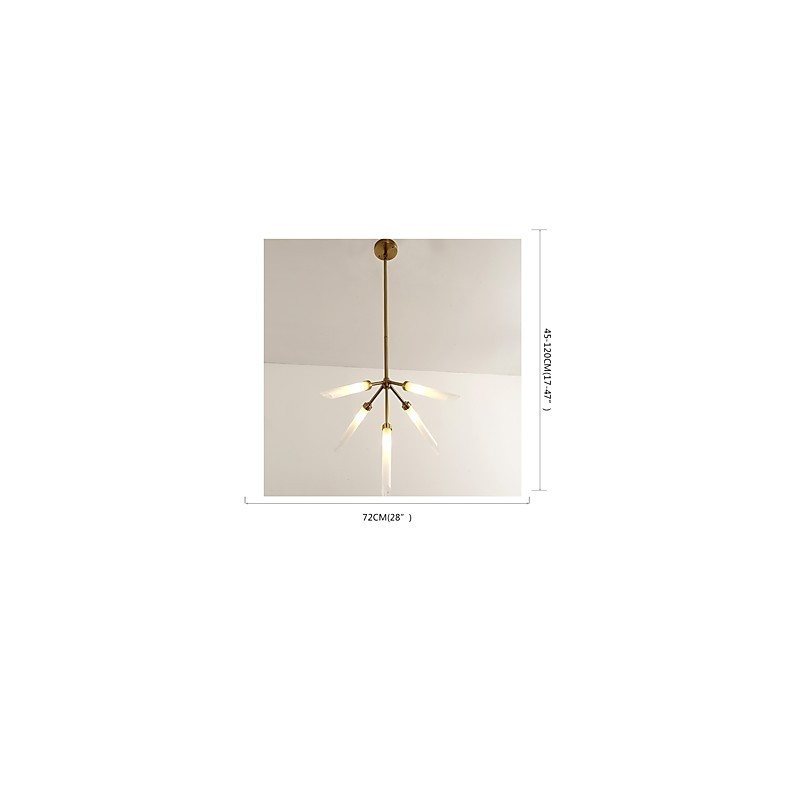 Lámpara de araña moderna contemporánea personalizada de estilo mini de 5 luces