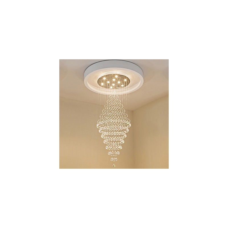 Lámpara colgante de techo de cristal contemporánea, lámpara de araña moderna, iluminación colgante para el hogar, lámparas de araña, accesorios