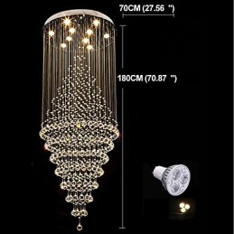 Lámpara colgante de techo de cristal contemporánea, lámpara de araña moderna, iluminación colgante para el hogar, lámparas de araña, accesorios