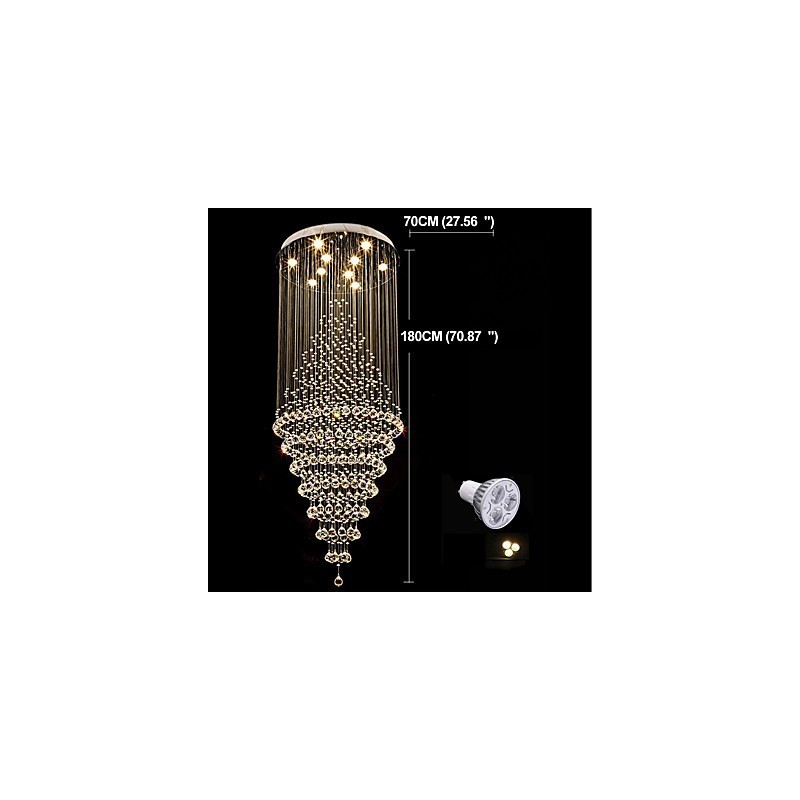 Lámpara colgante de techo de cristal contemporánea, lámpara de araña moderna, iluminación colgante para el hogar, lámparas de araña, accesorios