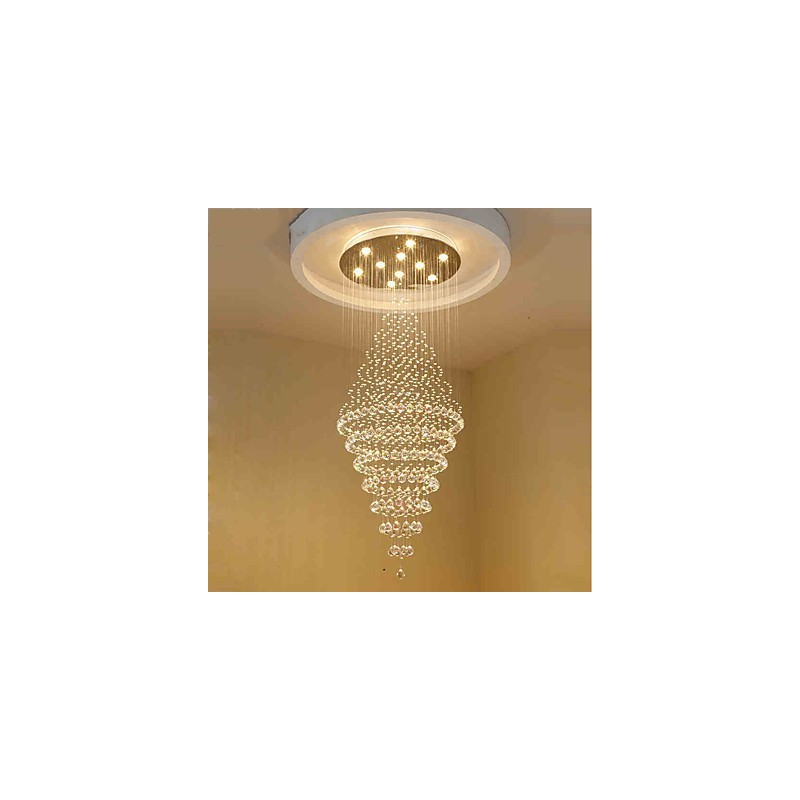 Lámpara colgante de techo de cristal contemporánea, lámpara de araña moderna, iluminación colgante para el hogar, lámparas de araña, accesorios