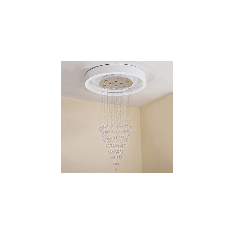 Lámpara colgante de techo de cristal contemporánea, lámpara de araña moderna, iluminación colgante para el hogar, lámparas de araña, accesorios