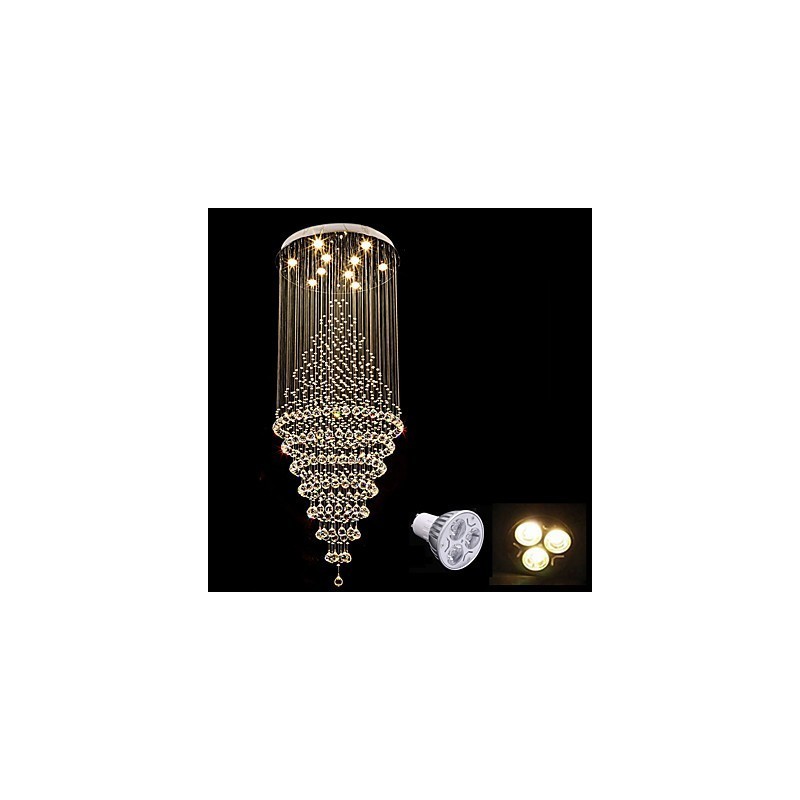Lámpara colgante de techo de cristal contemporánea, lámpara de araña moderna, iluminación colgante para el hogar, lámparas de araña, accesorios