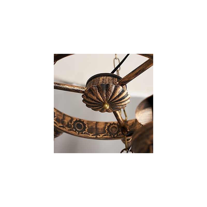 Lámpara de araña de metal con diseño de globo terráqueo estilo rústico vintage retro para diseñadores de estilo mini