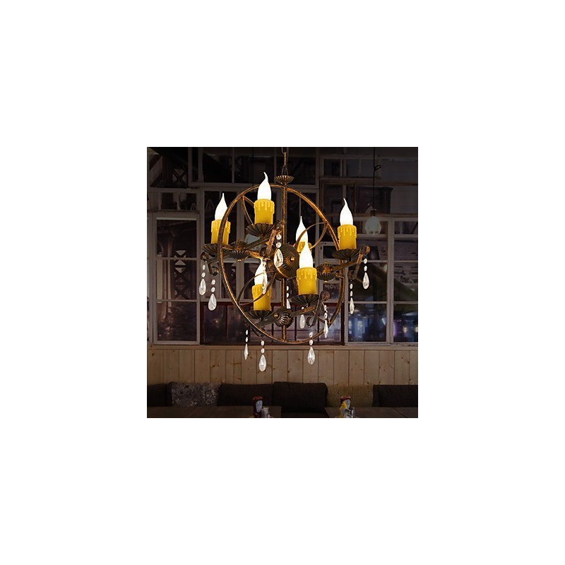 Lámpara de araña de metal con diseño de globo terráqueo estilo rústico vintage retro para diseñadores de estilo mini