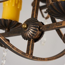 Lámpara de araña de metal con diseño de globo terráqueo estilo rústico vintage retro para diseñadores de estilo mini