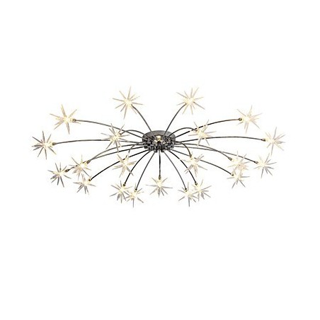 Lámpara de araña moderna y contemporánea de metal cromado para niños, ideal para diseñadores de estilo mini. Lámpara de araña moderna y contemporánea de metal cromado para niños, ideal para diseñadores de estilo mini.