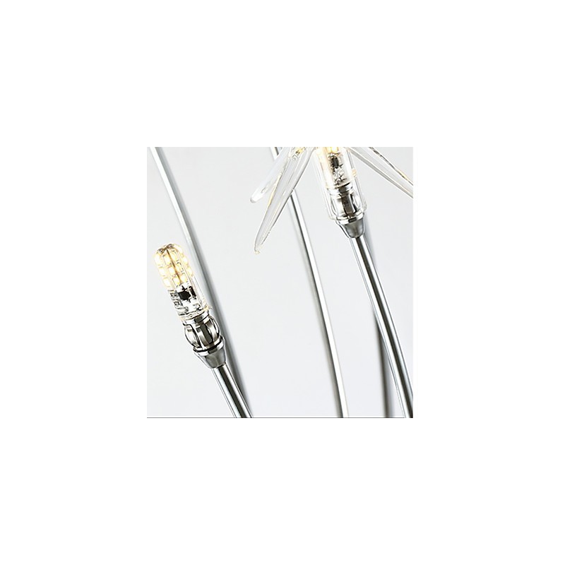 Lámpara de araña moderna y contemporánea de metal cromado para niños, ideal para diseñadores de estilo mini.