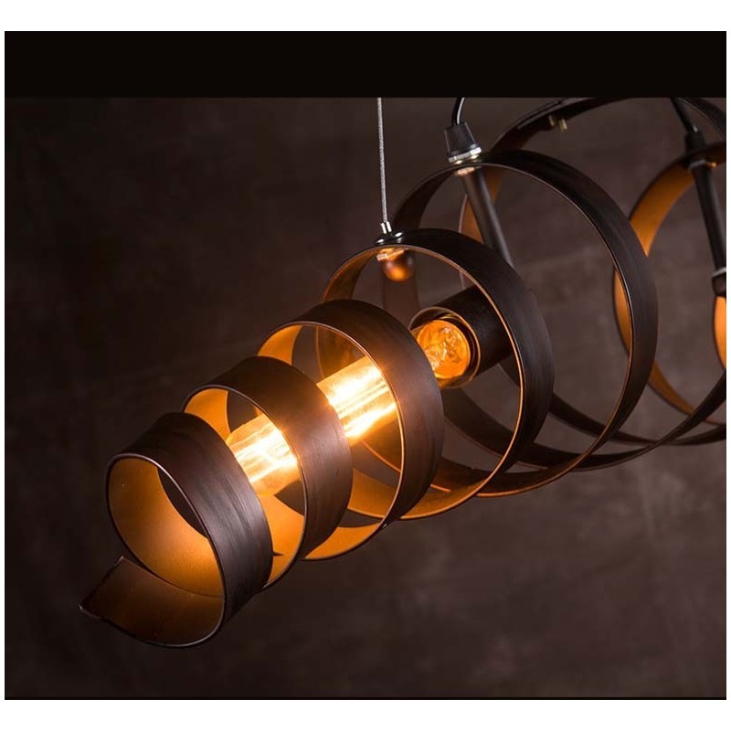 Lámpara de hierro retro moderna minimalista estilo industrial araña