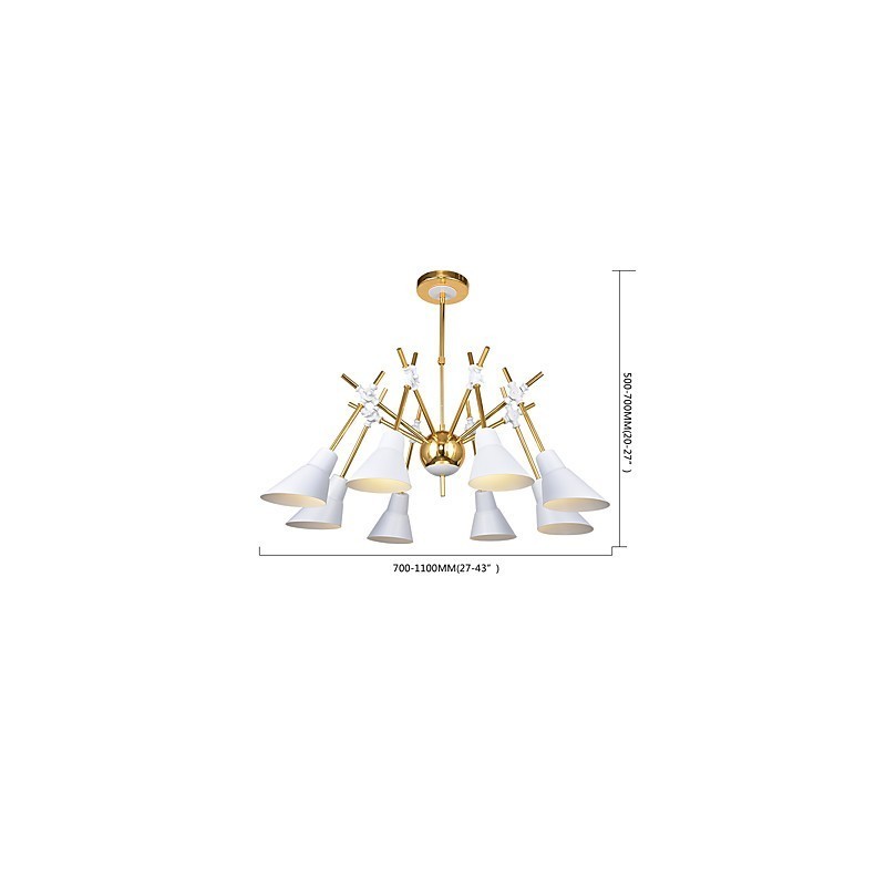 Lámpara de araña artística con dirección ajustable personalizada Lámpara de araña N