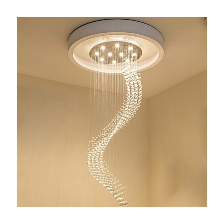 Lámpara colgante de techo de cristal moderna para interiores, iluminación para el hogar, lámparas de araña, accesorios, bombillas de 3 W, color blanco cálido. Lámpara colgante de techo de cristal moderna para interiores, iluminación para el hogar, lámparas de araña, accesorios, bombillas de 3 W, color blanco cálido.
