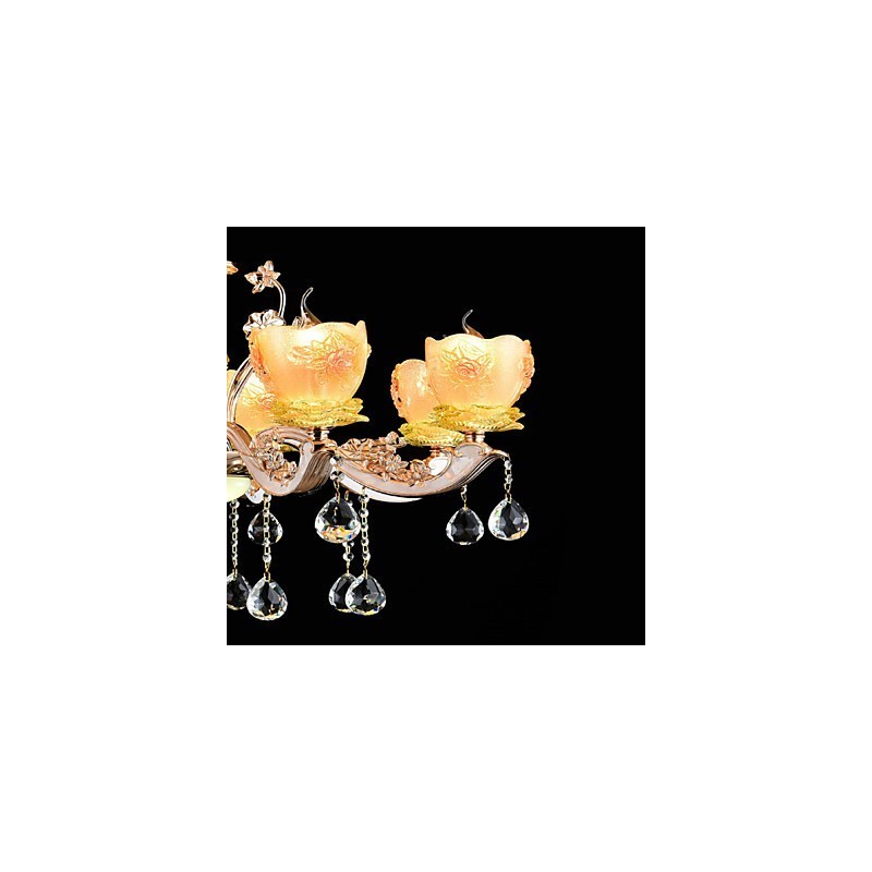 Lámpara colgante de metal estilo mini de cristal, moderna, contemporánea, tradicional, clásica, de aleación de zinc.