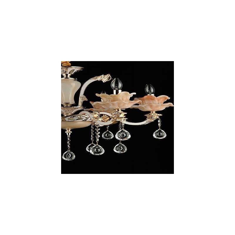 Lámpara colgante de metal estilo mini de cristal, moderna, contemporánea, tradicional, clásica, de aleación de zinc.