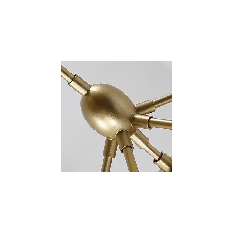 Lámpara colgante de cristal y metal Modo de estilo europeo posmoderno Twenty_one Light para decorar el vestíbulo, lámpara de araña industrial