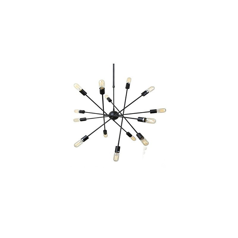 Lámpara de araña de 2 focos con diseño de cabaña rústica para diseñadores de interiores de metal.