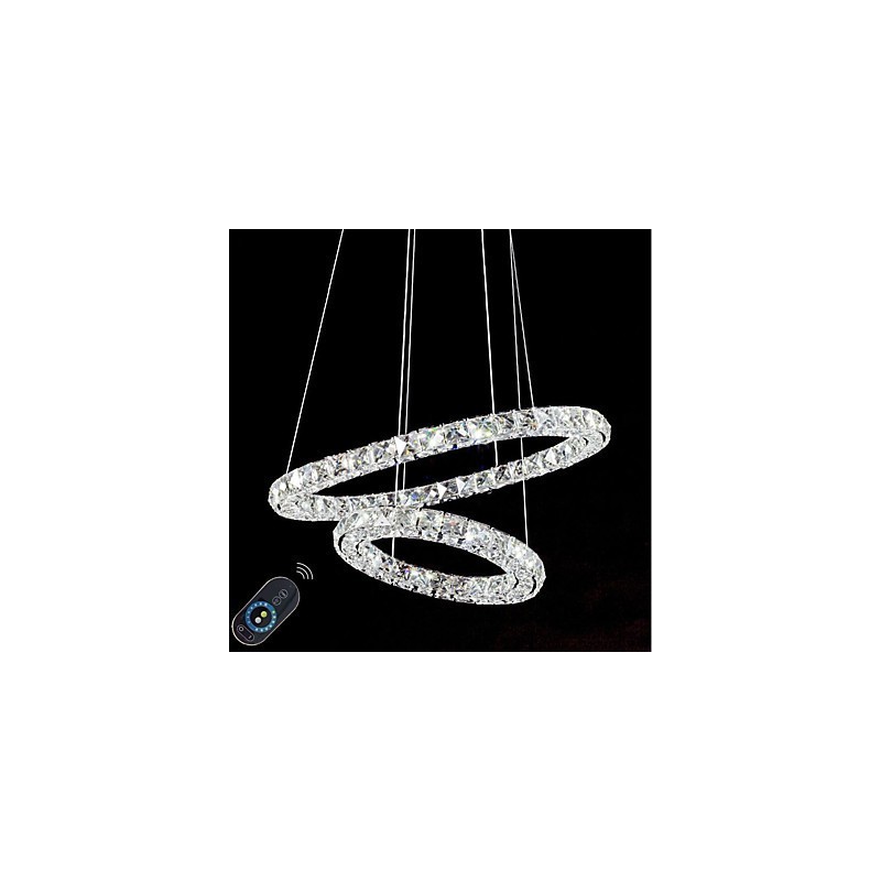 Lámparas de araña de cristal, lámparas colgantes de interior, lámparas de techo, accesorios de iluminación regulables con control remoto