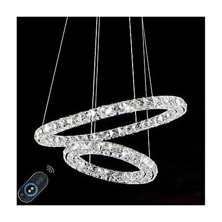 Lámparas de araña de cristal, lámparas colgantes de interior, lámparas de techo, accesorios de iluminación regulables con control remoto