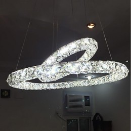 Lámparas de araña de cristal, lámparas colgantes de interior, lámparas de techo, accesorios de iluminación regulables con control remoto