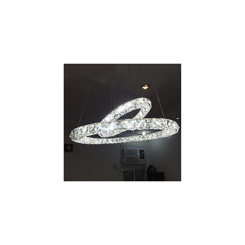 Lámparas de araña de cristal, lámparas colgantes de interior, lámparas de techo, accesorios de iluminación regulables con control remoto