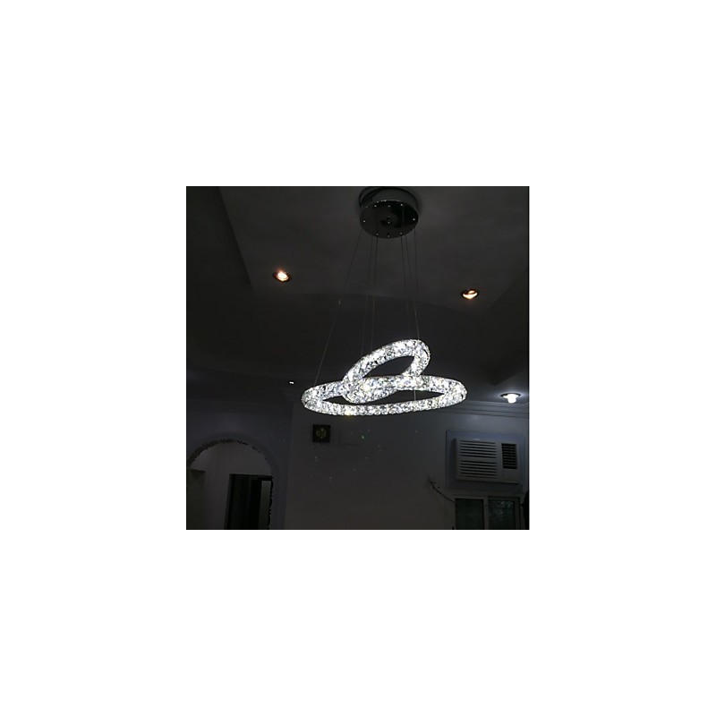 Lámparas de araña de cristal, lámparas colgantes de interior, lámparas de techo, accesorios de iluminación regulables con control remoto