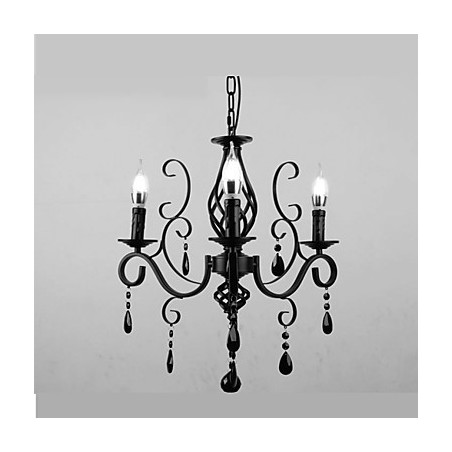 Lámpara de cristal de 3 luces, moderna, sencilla y novedosa.