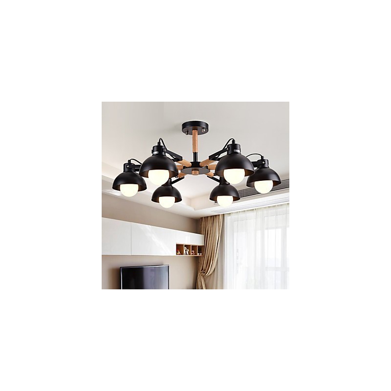 Lámpara de araña de metal estilo mini, con pintura retro vintage rústica clásica tradicional.