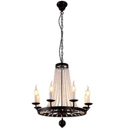 Lámpara de araña de 8 luces, moderna, contemporánea, tradicional, clásica, rústica, estilo cabaña, vintage, retro, estilo farol, tambor, estilo isla campestre, globo, cuenco.