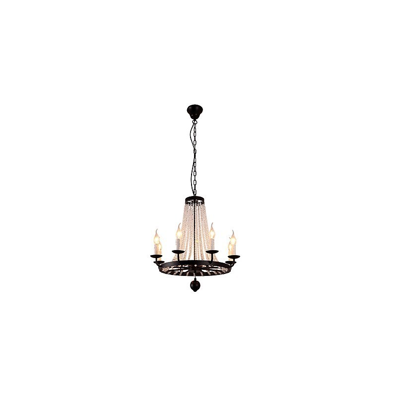 Lámpara de araña de 8 luces, moderna, contemporánea, tradicional, clásica, rústica, estilo cabaña, vintage, retro, estilo farol, tambor, estilo isla campestre, globo, cuenco.