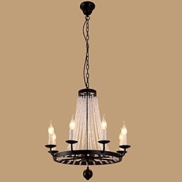 Lámpara de araña de 8 luces, moderna, contemporánea, tradicional, clásica, rústica, estilo cabaña, vintage, retro, estilo farol, tambor, estilo isla campestre, globo, cuenco.
