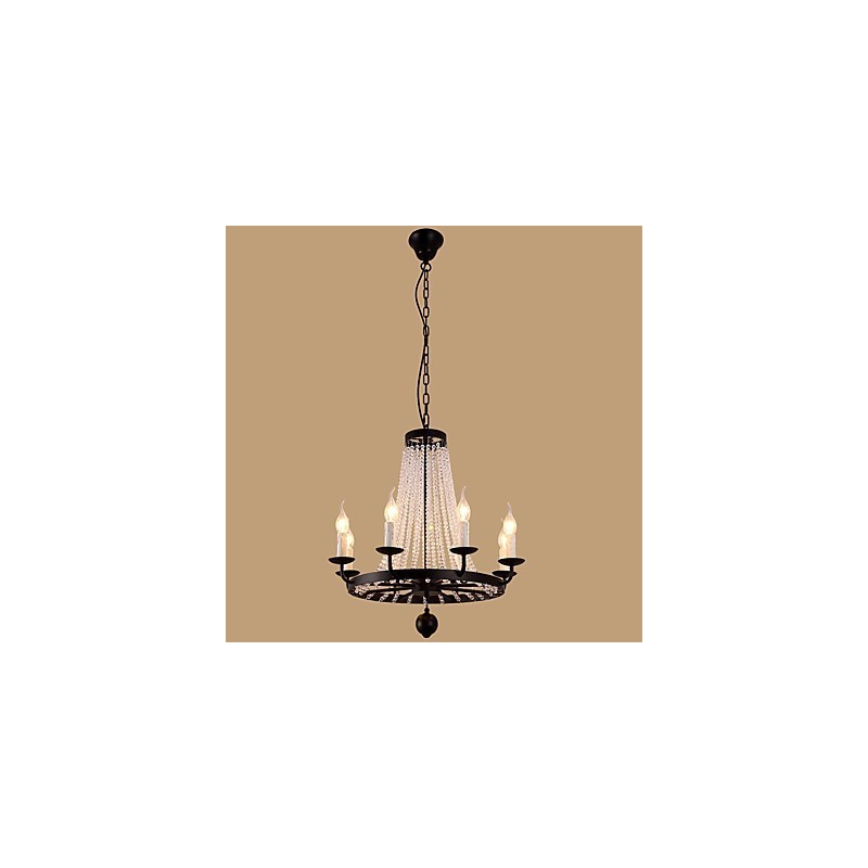Lámpara de araña de 8 luces, moderna, contemporánea, tradicional, clásica, rústica, estilo cabaña, vintage, retro, estilo farol, tambor, estilo isla campestre, globo, cuenco.