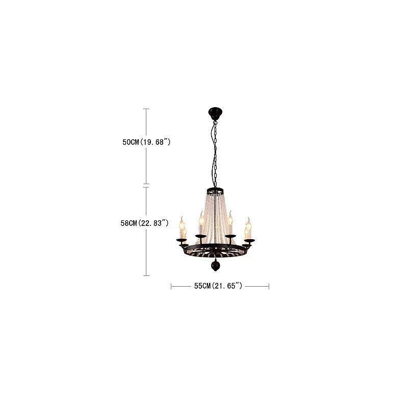 Lámpara de araña de 8 luces, moderna, contemporánea, tradicional, clásica, rústica, estilo cabaña, vintage, retro, estilo farol, tambor, estilo isla campestre, globo, cuenco.