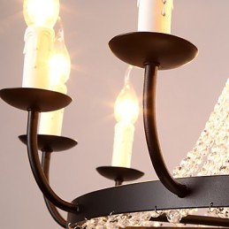 Lámpara de araña de 8 luces, moderna, contemporánea, tradicional, clásica, rústica, estilo cabaña, vintage, retro, estilo farol, tambor, estilo isla campestre, globo, cuenco.