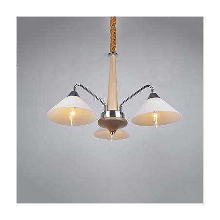 Lámpara de araña de bambú de madera galvanizada con acabado contemporáneo moderno Lámpara de araña de bambú de madera galvanizada con acabado contemporáneo moderno