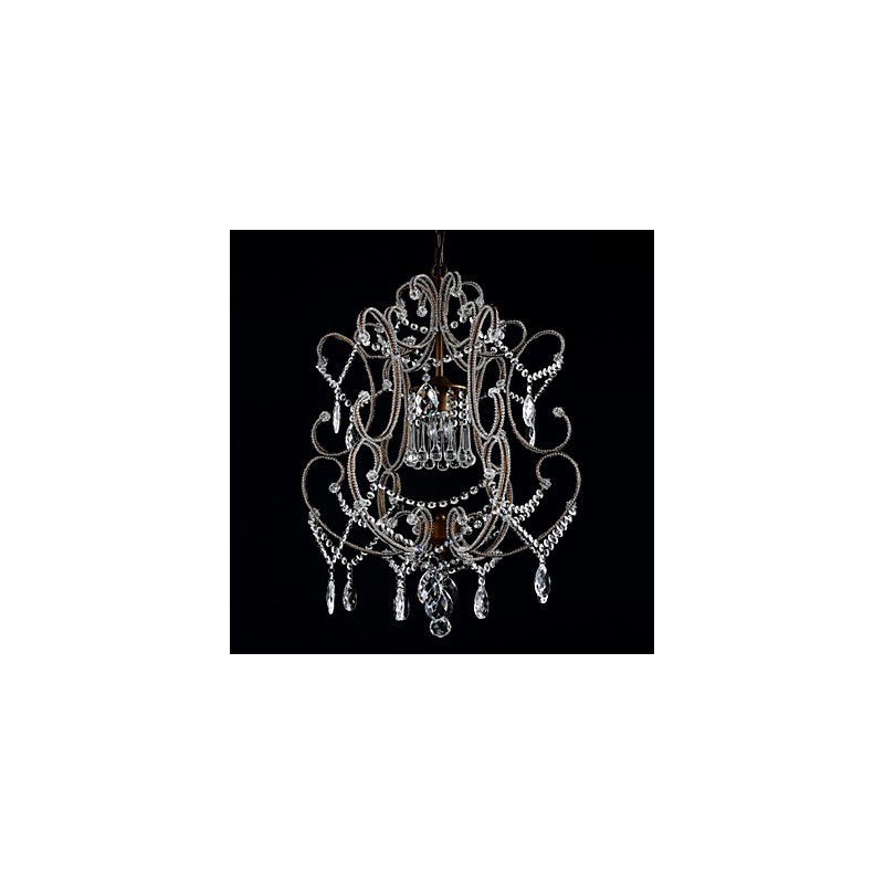 Lámpara colgante de cristal con diseño de araña moderna y vintage